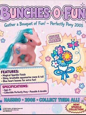 My Little Pony G3 Bunches-O-Fun 2005 Perfectly Pony - Glitter Body, Tinsel Hair